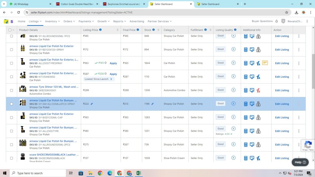 FLIPKART ACCOUNT MANAGEMENT